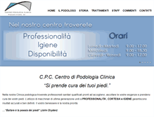 Tablet Screenshot of centrodipodologiaclinica.com
